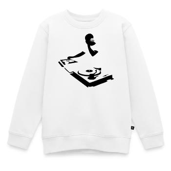 DJ - Kinder Premium Organic Sweatshirt - Weiß - Vorne - AI Model Kid Male (0cm)