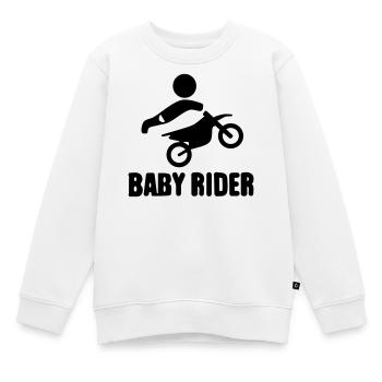 Baby Rider  - Kinder Premium Organic Sweatshirt - Weiß - Vorne - AI Model Kid Male (0cm)