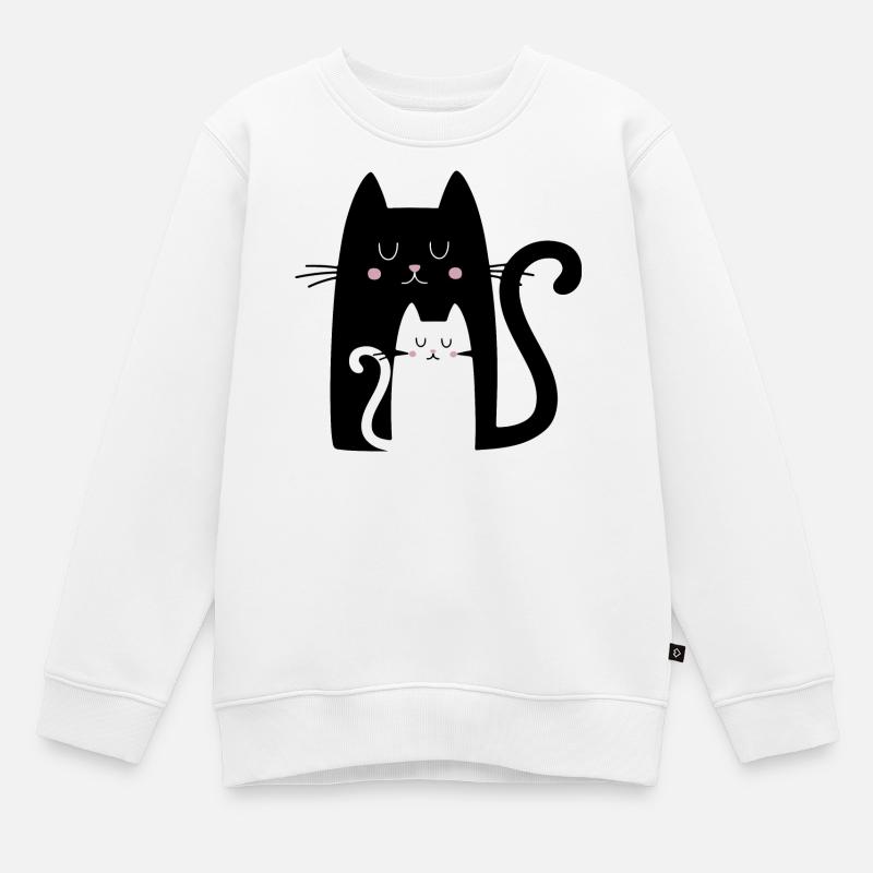 Kätzchen - Kinder Premium Organic Sweatshirt - Weiß