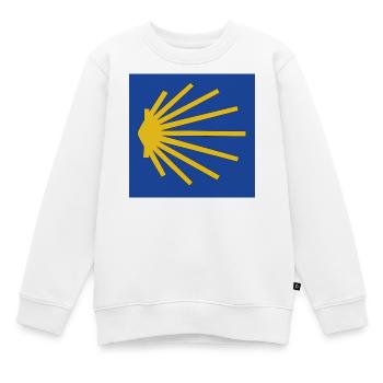 Muschel Wegweiser - Kinder Premium Organic Sweatshirt - Weiß - Vorne - AI Model Kid Male (0cm)