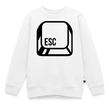 ordinateur - Sweat Premium enfant bio - blanc - Devant - AI Model Kid Male (0cm)