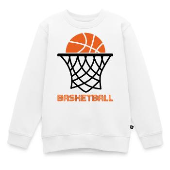 Basketball Basketballer - Kinder Premium Organic Sweatshirt - Weiß - Vorne - AI Model Kid Male (0cm)