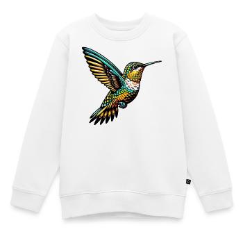 Colibri - Sweat Premium enfant bio - blanc - Devant - AI Model Kid Male (0cm)