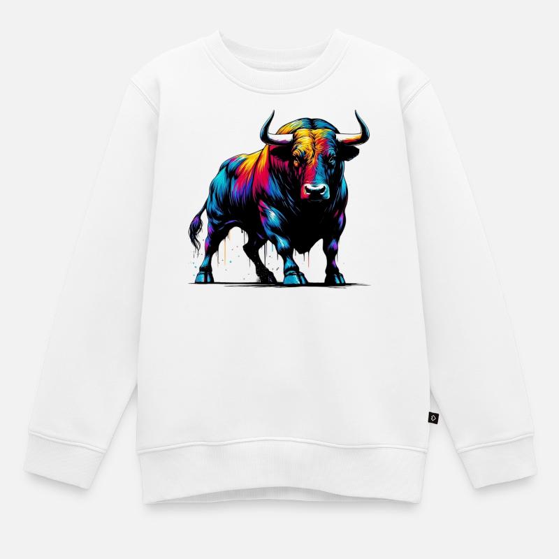 Taureau - Sweat Premium enfant bio - blanc