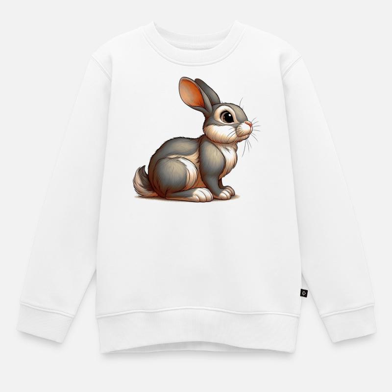 Lapin - Sweat Premium enfant bio - blanc