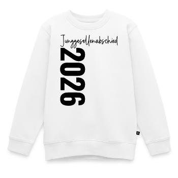 Junggesellenabschied 2026 Unterschriften Gäste Jga - Kinder Premium Organic Sweatshirt - Weiß - Vorne - AI Model Kid Male (0cm)