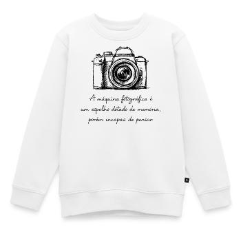Fotografie jenseits der Techinique - Kinder Premium Organic Sweatshirt - Weiß - Vorne - AI Model Kid Male (0cm)