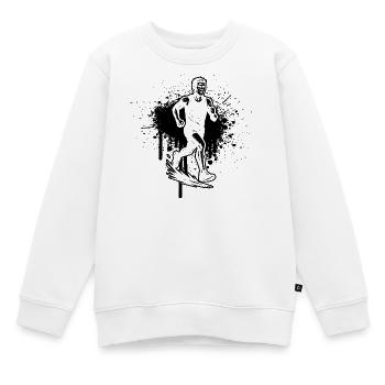 Klares Running Motiv für jeden Tag - Kinder Premium Organic Sweatshirt - Weiß - Vorne - AI Model Kid Male (0cm)