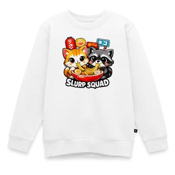 Soupe ramen aux nouilles - Sweat Premium enfant bio - blanc - Devant - AI Model Kid Male (0cm)