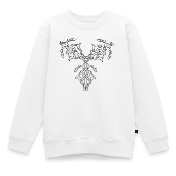 Motifs géométriques - Sweat Premium enfant bio - blanc - Devant - AI Model Kid Male (0cm)