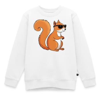Schicke Eichhörnchen-Sonnenbrille - Kinder Premium Organic Sweatshirt - Weiß - Vorne - AI Model Kid Male (0cm)