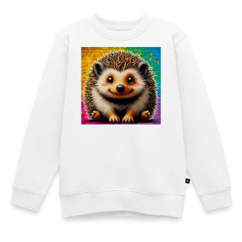 hedgehog - Kids Premium Organic Sweatshirt - white - Front - AI Model Kid Male (0cm)