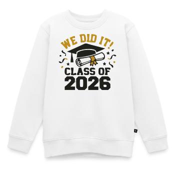 We did it Class of 2026 Spruch - Kinder Premium Organic Sweatshirt - Weiß - Vorne - AI Model Kid Male (0cm)