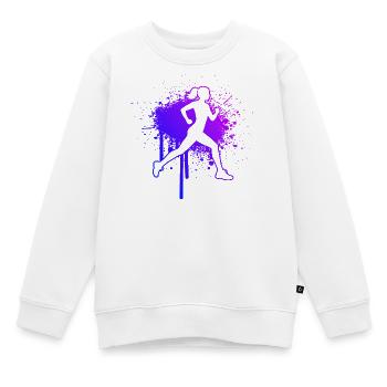 Geschenkidee für eine Running mit Running - Kinder Premium Organic Sweatshirt - Weiß - Vorne - AI Model Kid Male (0cm)