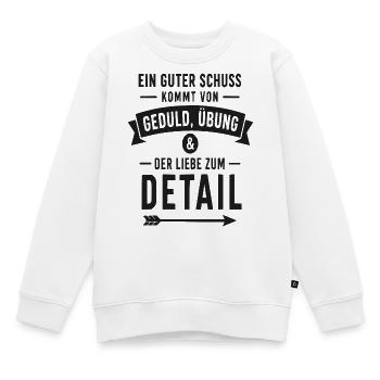 Geduld Übung Liebe zum Detail - Kinder Premium Organic Sweatshirt - Weiß - Vorne - AI Model Kid Male (0cm)