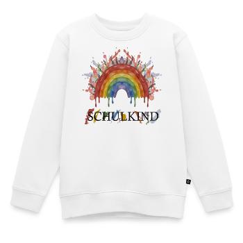 Schulkind Regenbogen  - Kinder Premium Organic Sweatshirt - Weiß - Vorne - AI Model Kid Male (0cm)