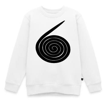 Escargot numéro 6 - Sweat Premium enfant bio - blanc - Devant - AI Model Kid Male (0cm)