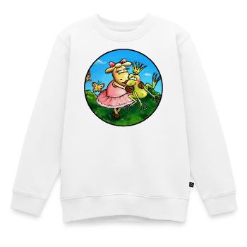 Prince Grenouille mouton - Sweat Premium enfant bio - blanc - Devant - AI Model Kid Male (0cm)