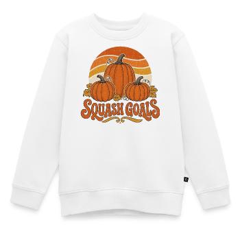 Squash Goals Autumn Pumpkin Trio - Sweat Premium enfant bio - blanc - Devant - AI Model Kid Male (0cm)