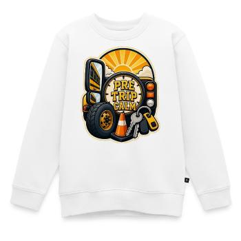 PRE TRIP CALM - Kinder Premium Organic Sweatshirt - Weiß - Vorne - AI Model Kid Male (0cm)