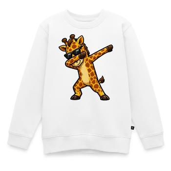 Dabbing Giraffe - Kinder Premium Organic Sweatshirt - Weiß - Vorne - AI Model Kid Male (0cm)