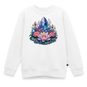 Fantasy du Lotus de Cristal - Sweat Premium enfant bio - blanc - Devant - AI Model Kid Male (0cm)