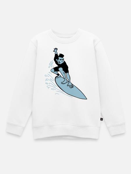 Surfer - Kinder Premium Organic Sweatshirt - Weiß