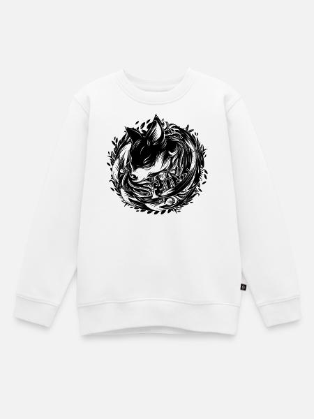 Fuchs im Fuchsbau - Kinder Premium Organic Sweatshirt - Weiß