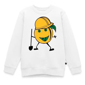travailleur de la construction d'orange - Sweat Premium enfant bio - blanc - Devant - AI Model Kid Male (0cm)
