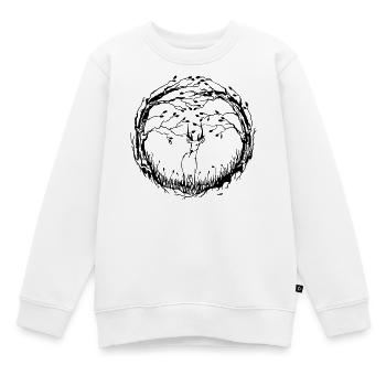 La forêt - Sweat Premium enfant bio - blanc - Devant - AI Model Kid Male (0cm)
