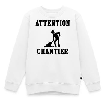 Achtung Website - Kinder Premium Organic Sweatshirt - Weiß - Vorne - AI Model Kid Male (0cm)