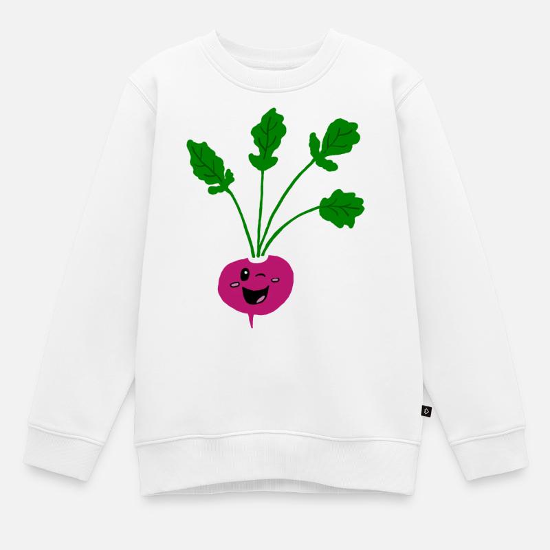 Radis mignons - Sweat Premium enfant bio - blanc