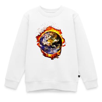 Brennende Erde - Kinder Premium Organic Sweatshirt - Weiß - Vorne - AI Model Kid Male (0cm)