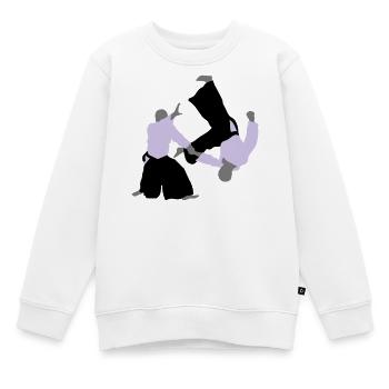 aikido - Sweat Premium enfant bio - blanc - Devant - AI Model Kid Male (0cm)