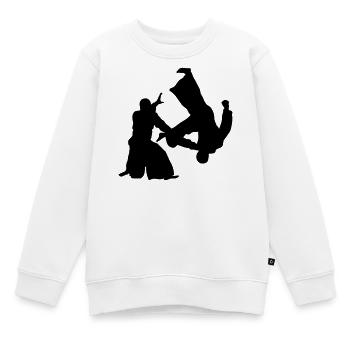 aikido - Sweat Premium enfant bio - blanc - Devant - AI Model Kid Male (0cm)
