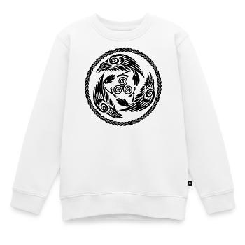 Morrigan - Kinder Premium Organic Sweatshirt - Weiß - Vorne - AI Model Kid Male (0cm)