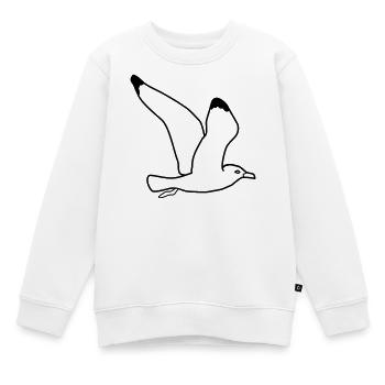 fliegende moewe vogel urlaub - Kinder Premium Organic Sweatshirt - Weiß - Vorne - AI Model Kid Male (0cm)