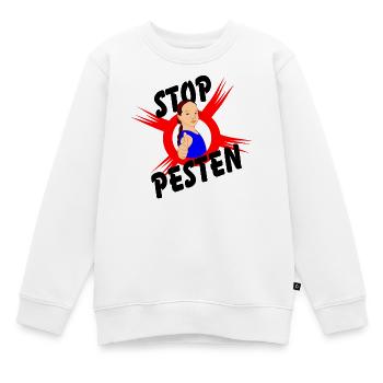 Stop bullying logo text STOP BULLYING' - Kids Premium Organic Sweatshirt - white - Front - AI Model Kid Male (0cm)