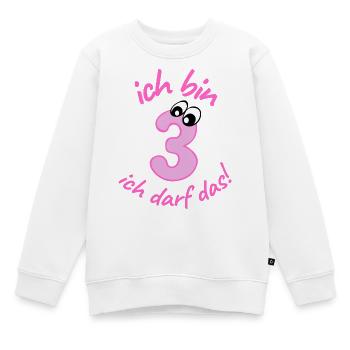 Kindergeburtstag 3 Jahre Mädchen Geschenk - Kinder Premium Organic Sweatshirt - Weiß - Vorne - AI Model Kid Male (0cm)