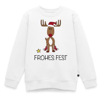 Frohes Fest - Kinder Premium Organic Sweatshirt - Weiß - Vorne - AI Model Kid Male (0cm)