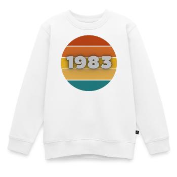 anniversaire 40 ans, 40 ans, vintage - Sweat Premium enfant bio - blanc - Devant - AI Model Kid Male (0cm)