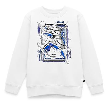Basketballer - Basketball - Basketballspieler Dunk - Kinder Premium Organic Sweatshirt - Weiß - Vorne - AI Model Kid Male (0cm)