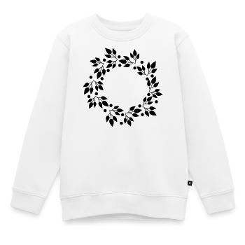 Kranz - Kinder Premium Organic Sweatshirt - Weiß - Vorne - AI Model Kid Male (0cm)