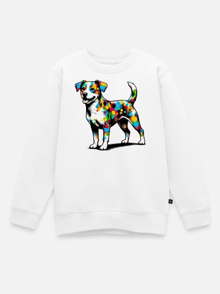 Hund - Kinder Premium Organic Sweatshirt - Weiß