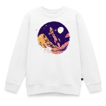 fusée espace école de l’espace début Allez nerd de l’espace - Sweat Premium enfant bio - blanc - Devant - AI Model Kid Male (0cm)
