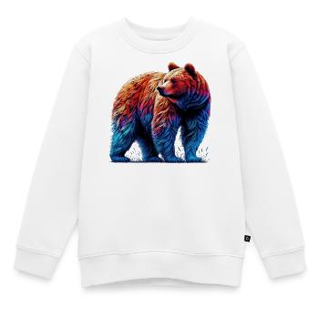 Bär - Kinder Premium Organic Sweatshirt - Weiß - Vorne - AI Model Kid Male (0cm)