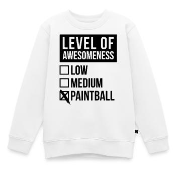 Paintball Paintball Paintball - Kinder Premium Organic Sweatshirt - Weiß - Vorne - AI Model Kid Male (0cm)