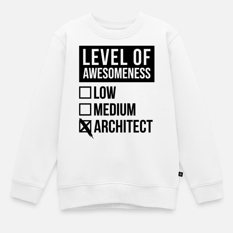 architecte - Sweat Premium enfant bio - blanc