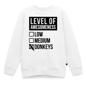 Esel, Esel, Esel - Kinder Premium Organic Sweatshirt - Weiß - Vorne - AI Model Kid Male (0cm)
