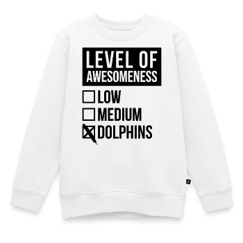 Delfin, Delfin, Delfin - Kinder Premium Organic Sweatshirt - Weiß - Vorne - AI Model Kid Male (0cm)